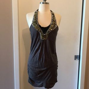Black brand - grey beaded tunic